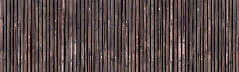 Panorama of bamboo fence background