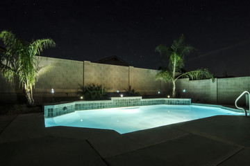 pool at night