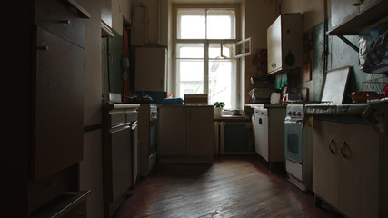 Old kitchen of a communal flat in St. Petersburg, Russia - 207859365