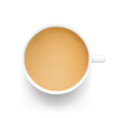 Realistic coffee cup. Vector illustration isolated on white background. Can be use for your design, presentation, promo, adv. EPS10.