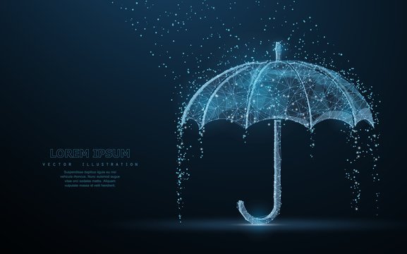 Vector Umbrella Rain Protection.