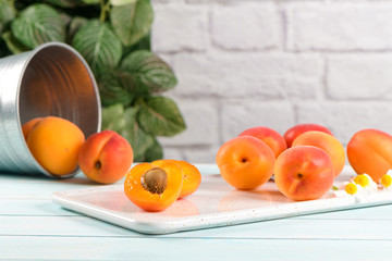 Delicious ripe apricots