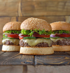 Homemade fresh cheeseburger