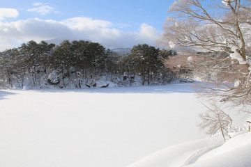 冬の五色沼（福島県・裏磐梯）