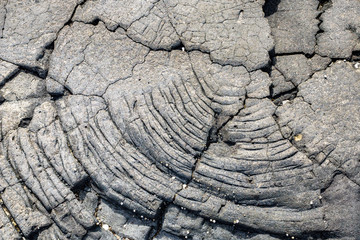 Ancient lava flow rock as a nature background, with texture and pattern, Hawaii
