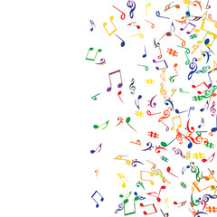 Musical Signs. Modern Background with Notes. Vector Element for Musical Poster, Banner, Advertising, Card. Minimalistic Simple Background.