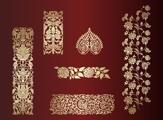 paisley floral pattern, textile , Rajasthan, royal India