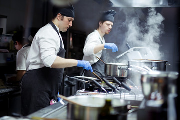 Chef working on the kitchen