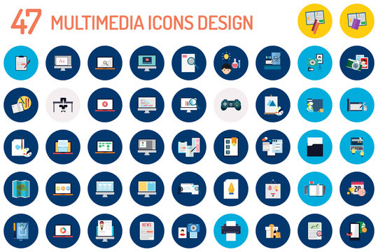 Multimedia Icons Design
