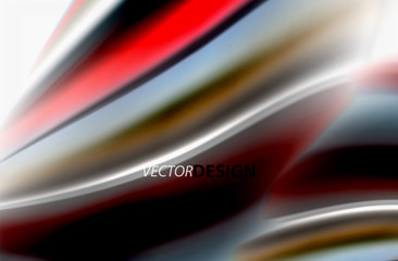 Obraz na płótnie Canvas Rainbow color waves, vector blurred abstract background