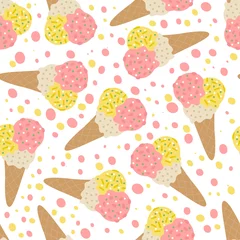 Poster Seamless pattern of ice cream. © Antonina