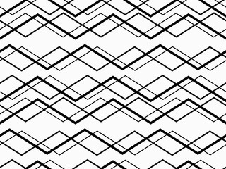 Abstract geometric pattern with lines. Monochrome ornament. isolated on white background