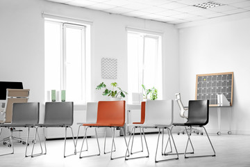 Naklejka na ściany i meble Modern office interior with chairs