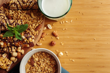 Healthy breakfast on the table