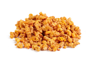 Oat Granola breakfast cereal isolated on white background