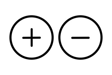 Fototapeta premium Plus and minus button icon