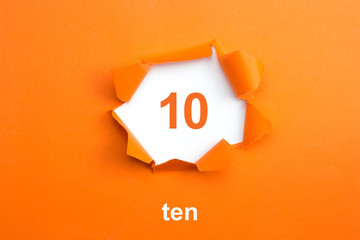 Number 10 - Number written text ten