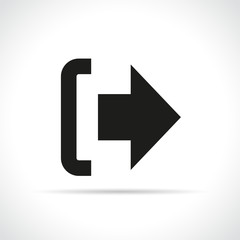 logout icon on white background