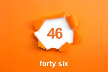 Number 46 - Number written text forty six