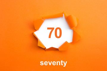 Number 70 - Number written text seventy - obrazy, fototapety, plakaty