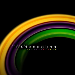 Fluid mixing colors vector wave abstract background design. Colorful mesh waves