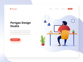 Set of creative website template design vector illustration
