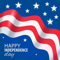 Print independence day usa flag