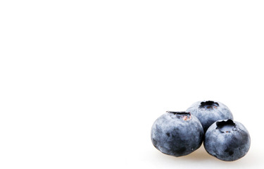Blueberries isolated on white background