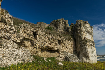 Fototapeta na wymiar Ruins of Carsium - ancient Roman fortress, Romania