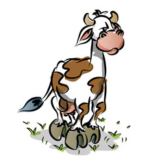 Fototapeta premium Cow style. Brown spots