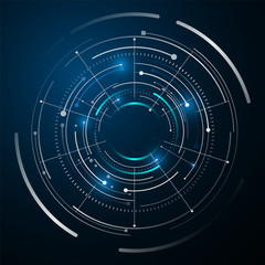 circle digital tech design concept background