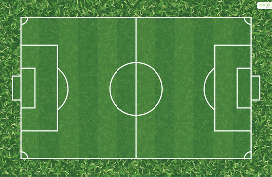 Soccer football field background. Vector illustration.