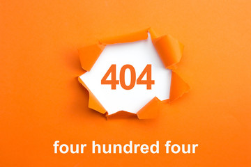 Number 404 - Number written text four hundred four