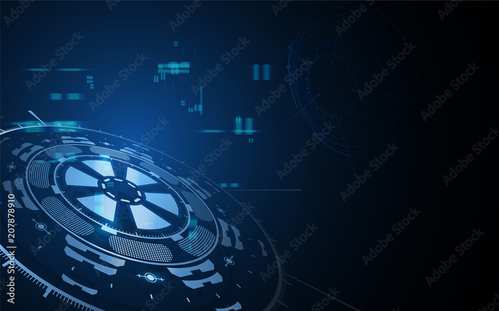 Poster digital sci fi pattern template background speed network connection concept