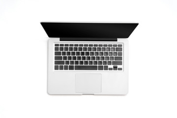 Modern laptop computer isolated on a white background with clipping path.