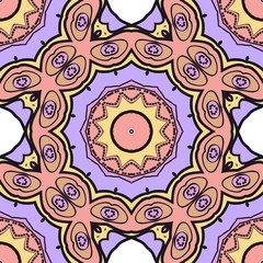 Bright color seamless art pattern. fantasy ornament. vector illustration