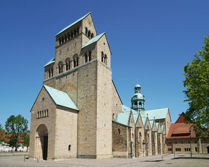 Hildesheim Cathedral is a medieval roman catholic church building in romanesque architecture style...