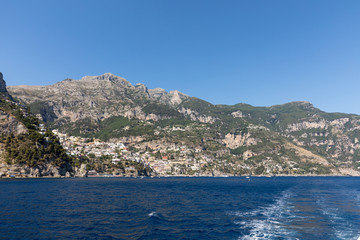 Fototapeta premium A view of the Amalfi Coast between Sorrento and Positano. Campania. Italy