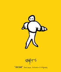 스포츠 포스터 / 손으로 그린 스포츠 그림