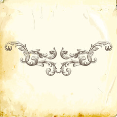 Vector baroque of vintage elements for design. 