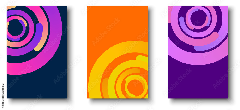 Canvas Prints purple and orange backgrounds with circles pattern.