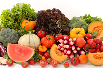 Naklejka na ściany i meble assorted fruit and vegetable