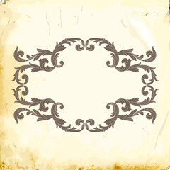 Vector baroque of vintage elements for design. 