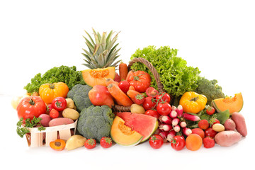 Fototapeta na wymiar assorted fruit and vegetable