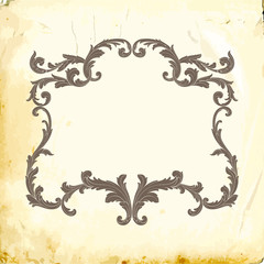 Vector baroque of vintage elements for design. 