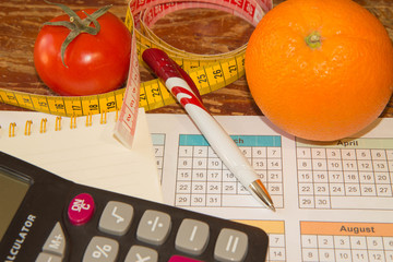 Cholesterol diet and healthy food eating nutritional concept with clean vegetables. Fruits and vitamins