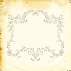 Vector baroque of vintage elements for design. 