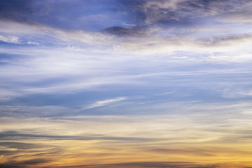 Sunset sky with clouds