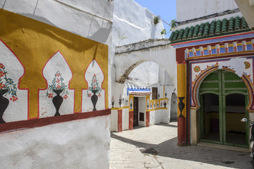  View of the entrance of a mosque in Tetouan, Morocco