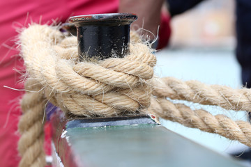 close-up of a knot